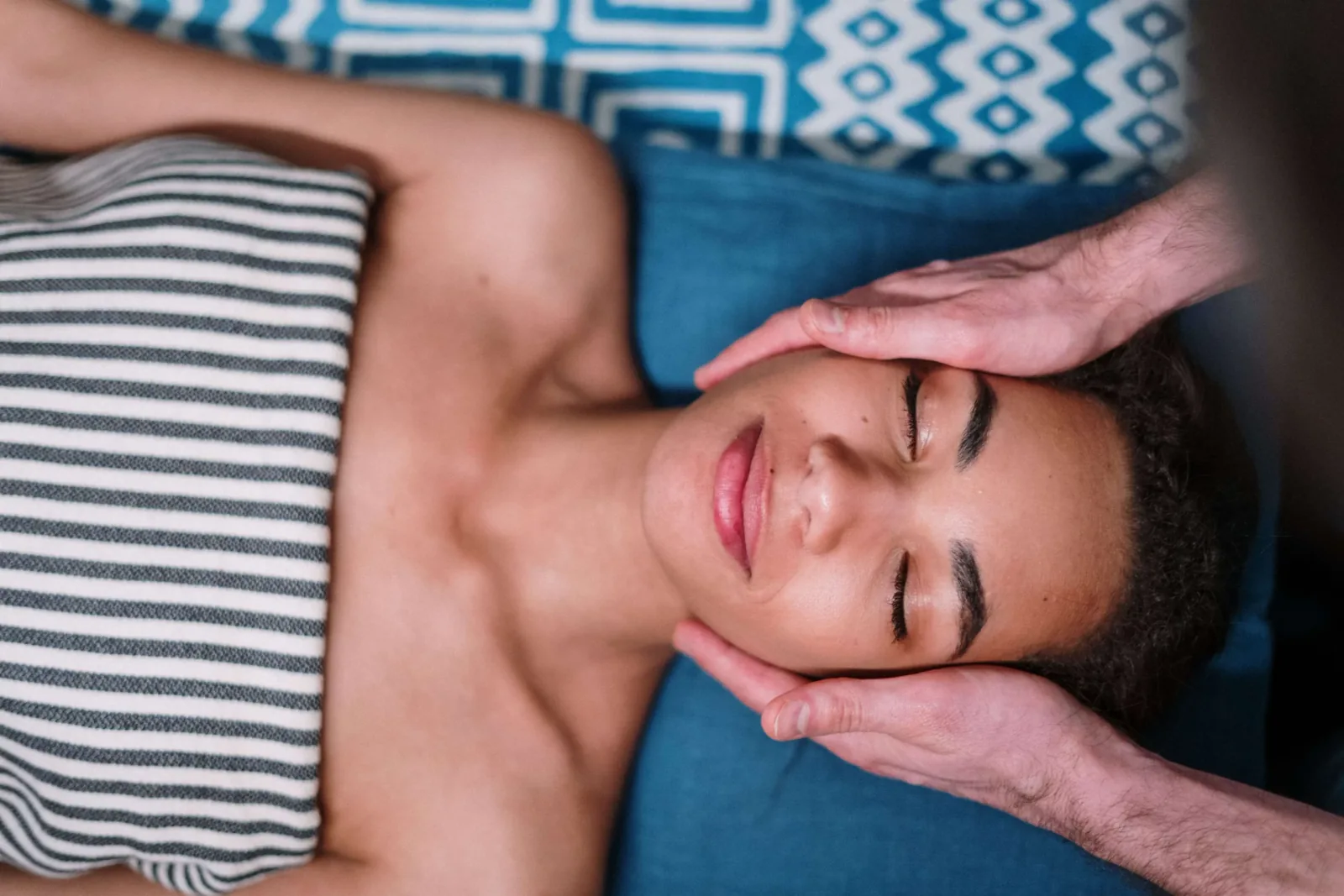 A Face-Up Method facial in progress at Wild Rose Massage